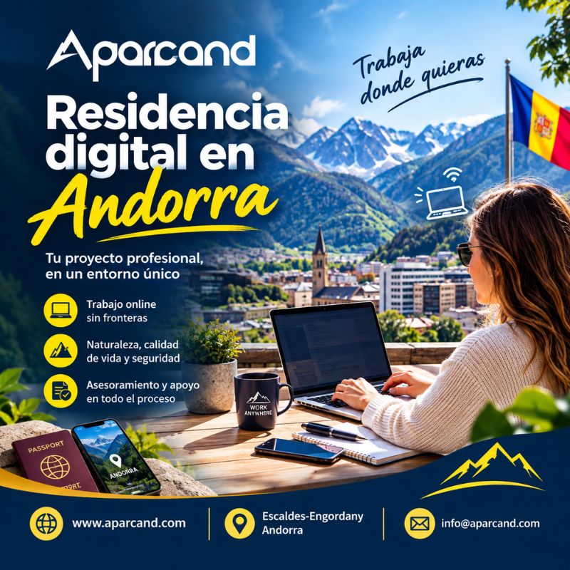 Everything about digital residency in Andorra with Aparcand